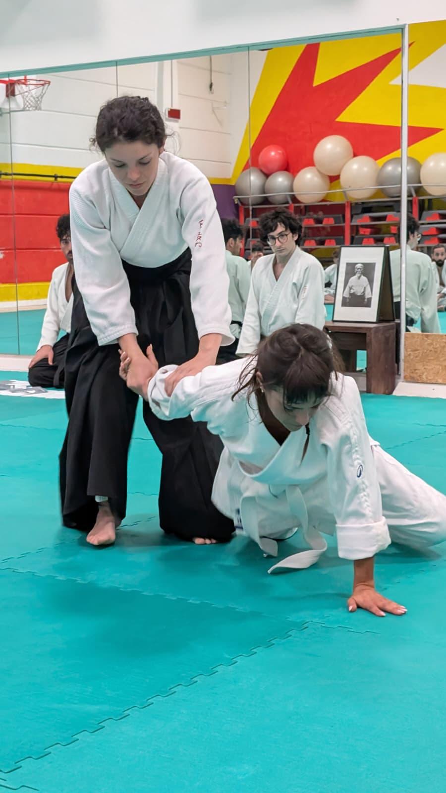 Tecnica di controllo durante il corso di Aikido