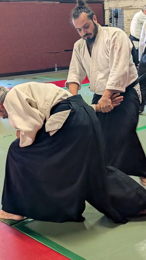 Federico Fondacci durante una tecnica di Aikido