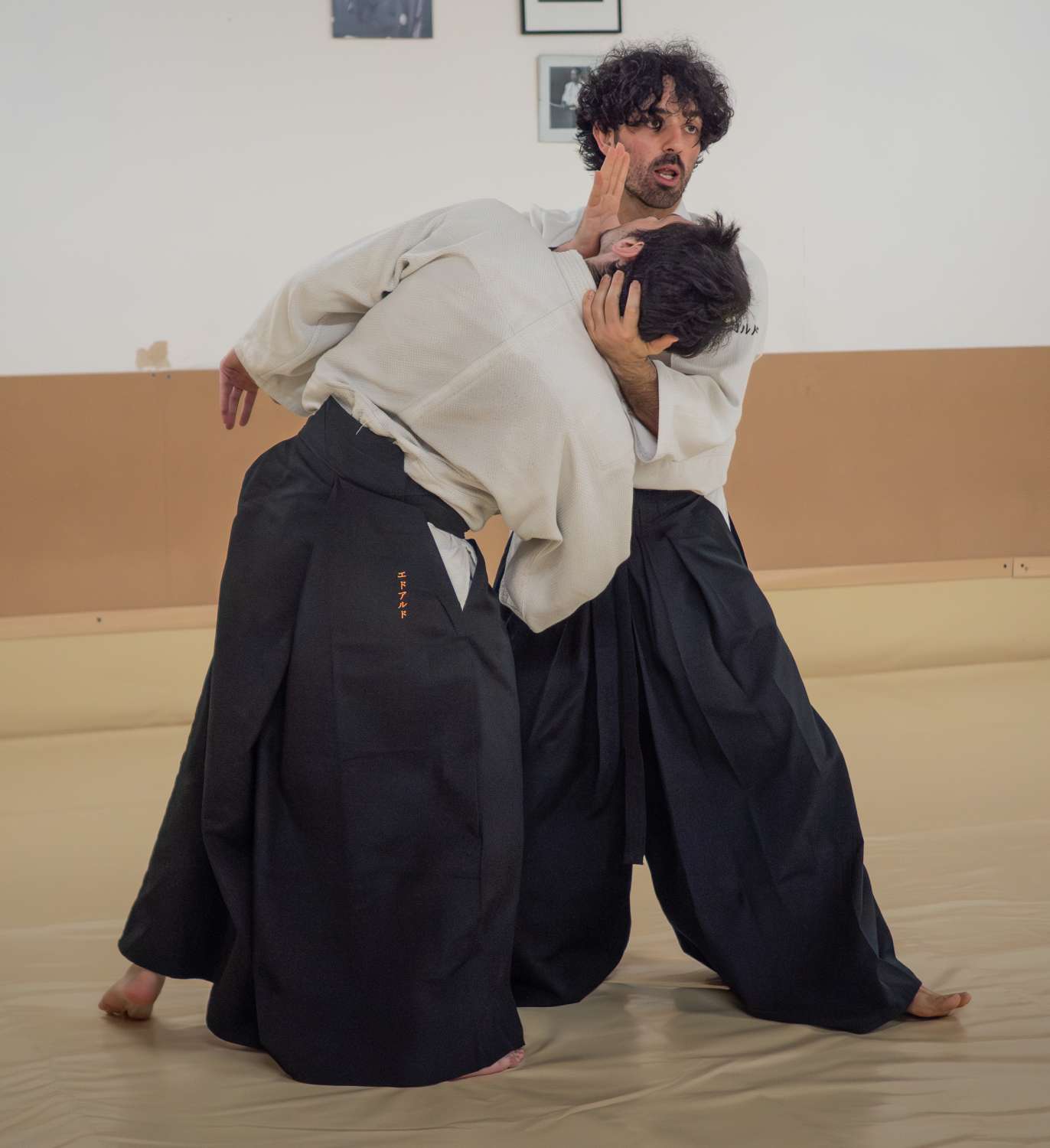 Praticanti durante una lezione di Aikido
